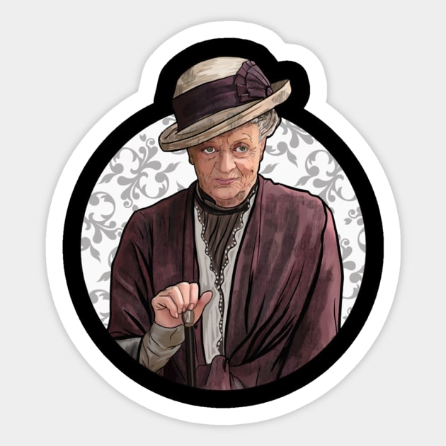 Maggie Smith Dowager Countess Downton Abbey Arts Decoratifs Geometric Shapes Astronomy In Your Home Sticker by KendalynBirdsong